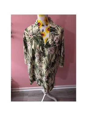 Men's Pacific & Co Green Floral Button Up Shirt Size L